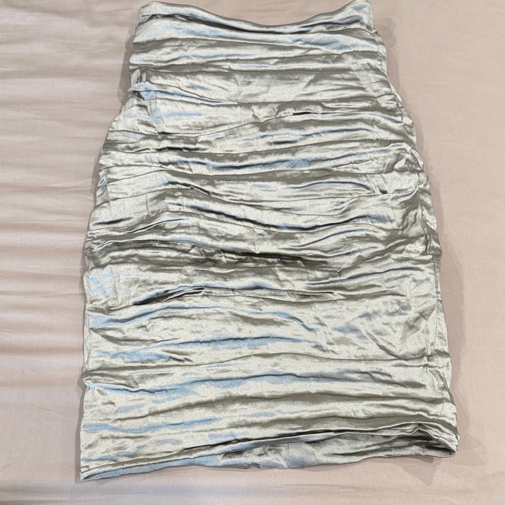 Elegant Silver Women's Pencil Skirt